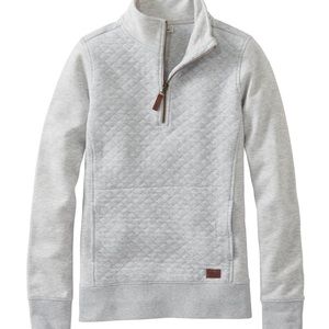 LL Bean Womens Quilted half zip pull over